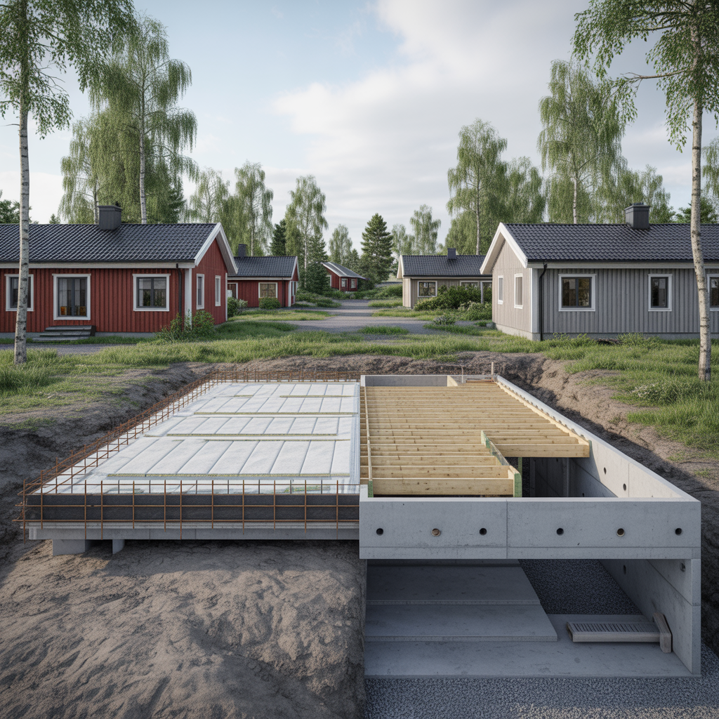 platta pa mark eller krypgrund kostnader jamforda