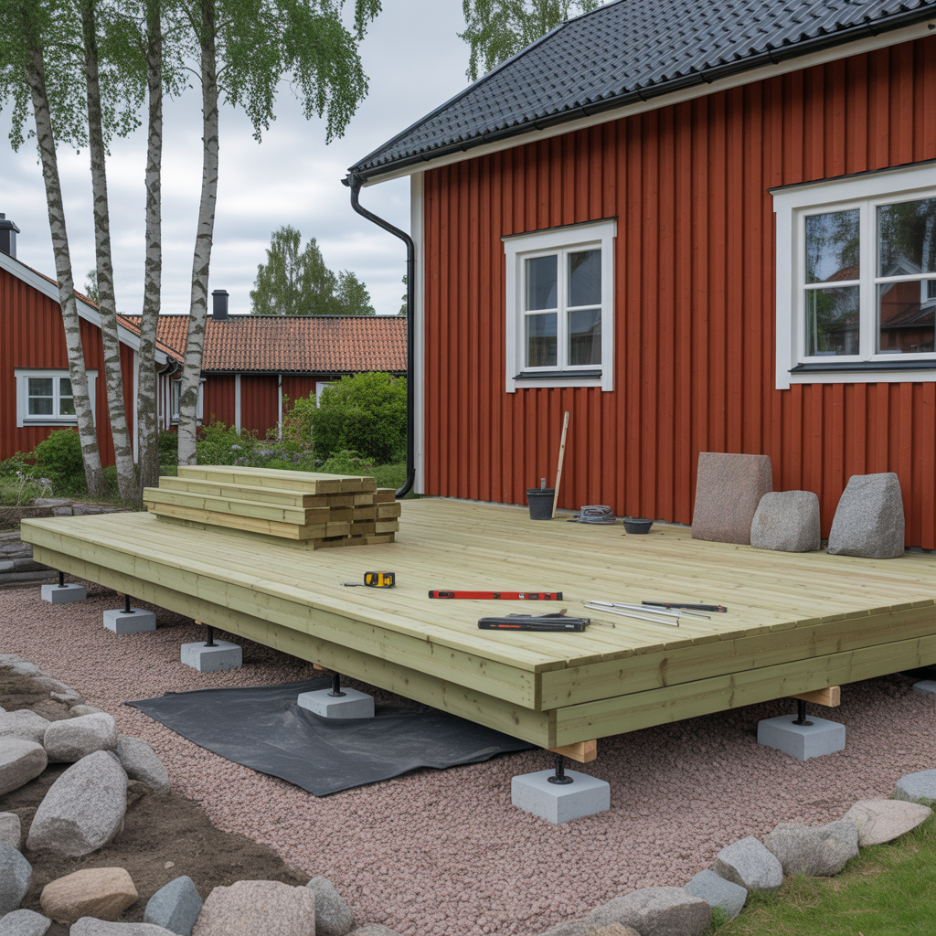 bygga altan pa mark regler kostnad och grundlaggning