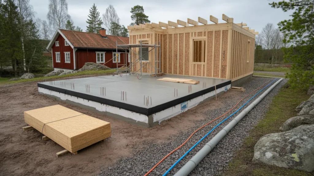 hustillbyggnad fr n id till inflytt bygglov kostnader grund stomme och anslutningar